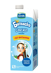 Qumështi i freskët Bitolsko + D3 Vitamina 1L